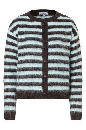 MORE & MORE Strickjacke braun/türkis