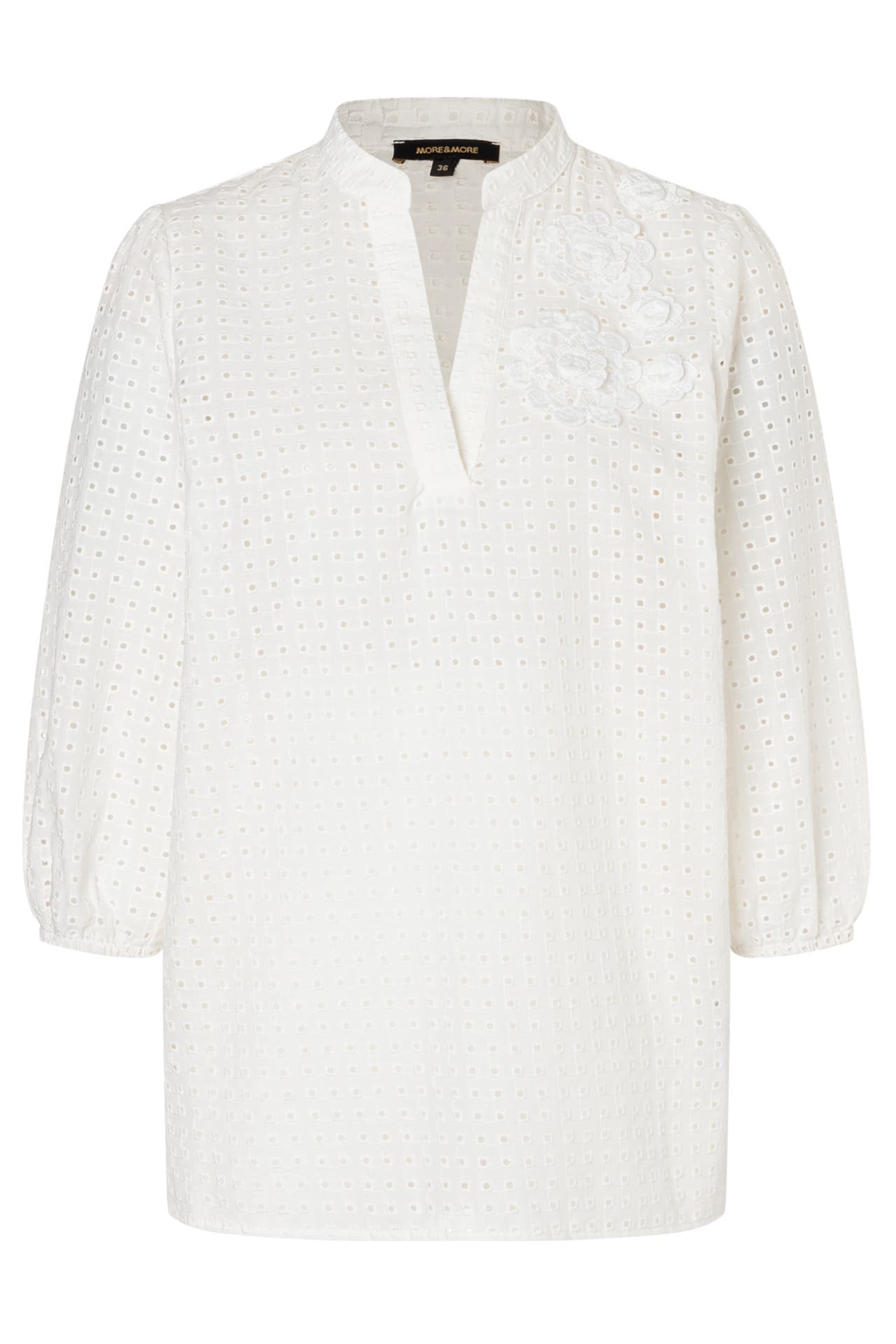 MORE & MORE Casual-Bluse Lochspitze off white, Bild 1