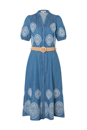 MORE & MORE Casual-Kleid blue denim