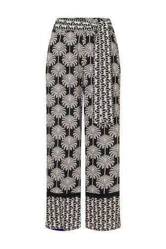 MORE & MORE Stoffhose palm print Straight