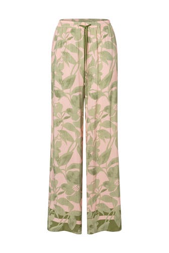 MORE & MORE Stoffhose flowerbranches print with bordure Culotte