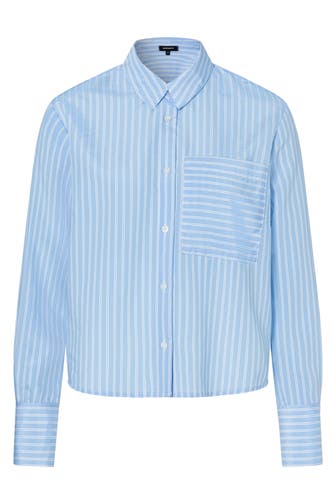 MORE & MORE Casual-Bluse fresh skyblue white woven blouse stripe