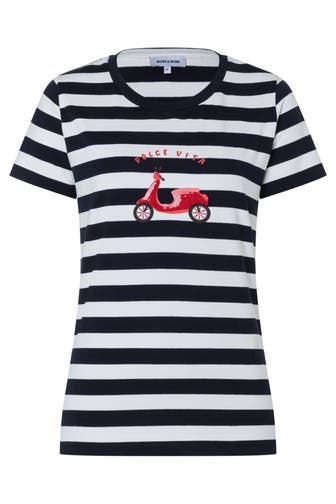 MORE & MORE T-Shirt marine/offwhite