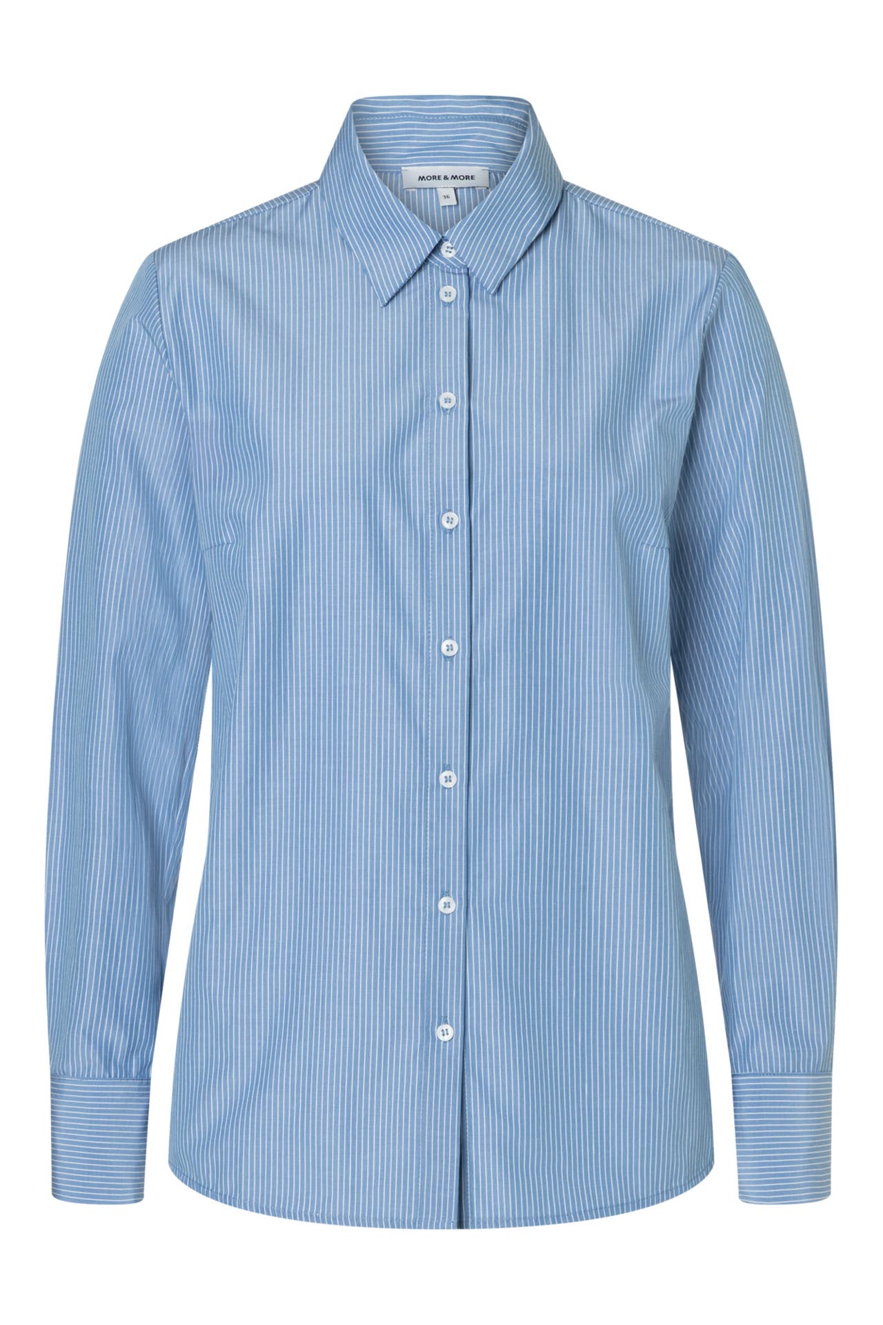 MORE & MORE Casual-Bluse blue and white fine stripes, Bild 1