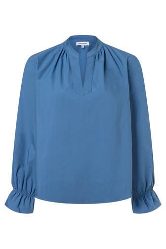 MORE & MORE Casual-Bluse blue cloud