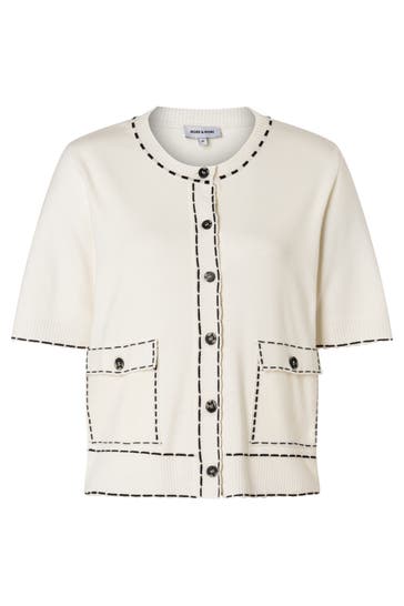 MORE & MORE Strickjacke offwhite