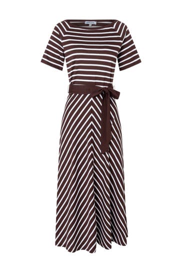 MORE & MORE Casual-Kleid chocolate/white