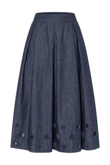 MORE & MORE Maxirock dark denim
