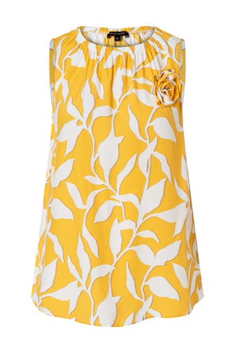 MORE & MORE Casual-Bluse summer leaf print