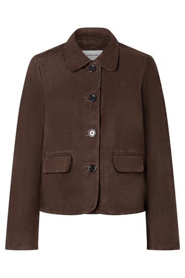 MORE & MORE Lederjacke espresso brown