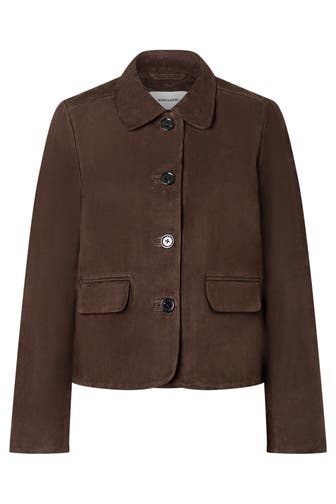 MORE & MORE Lederjacke espresso brown