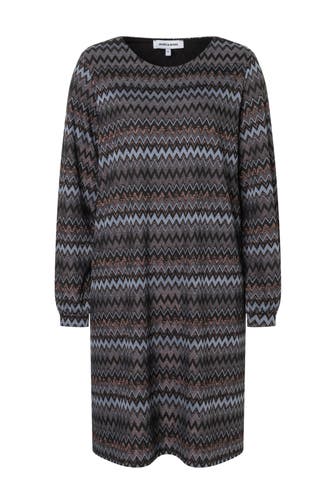 MORE & MORE Casual-Kleid lurex zickzack