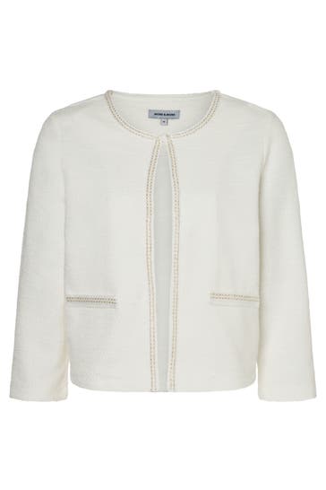 MORE & MORE Sweatjacke offwhite