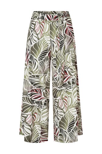 MORE & MORE Stoffhose leaves print Culotte