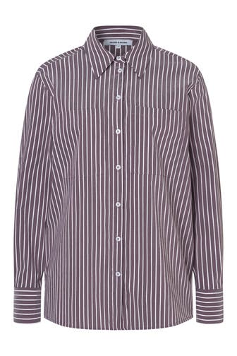 MORE & MORE Casual-Bluse ruby orchid white woven blouse stripe