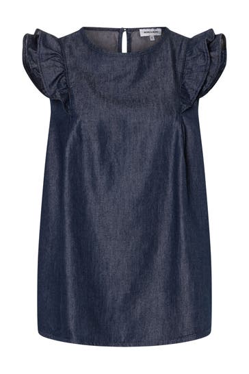 MORE & MORE Casual-Bluse dark denim