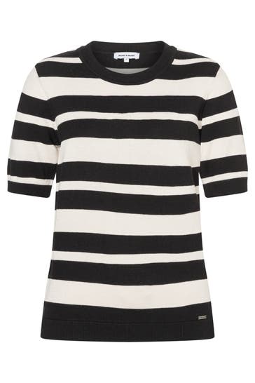 MORE & MORE Pullover black/offwhite
