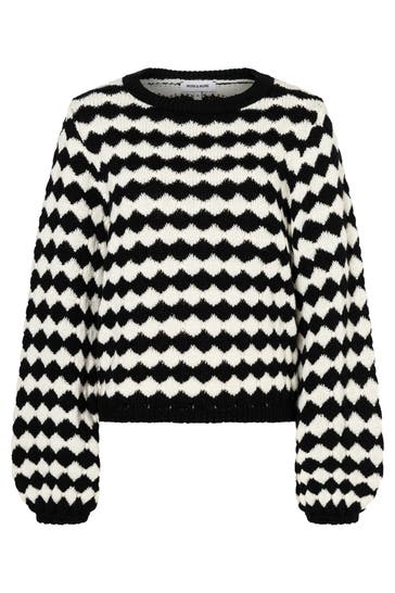 MORE & MORE Pullover black/offwhite
