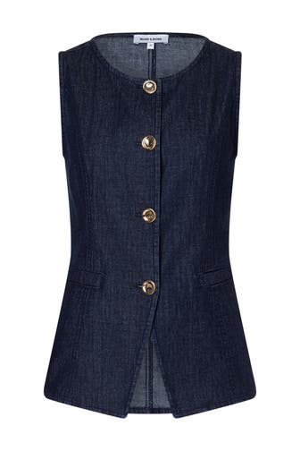 MORE & MORE Weste dark blue denim