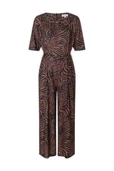 MORE & MORE Jumpsuit twotone animal print sweet toffee Loose Fit