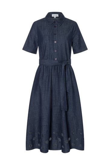 MORE & MORE Casual-Kleid dark denim