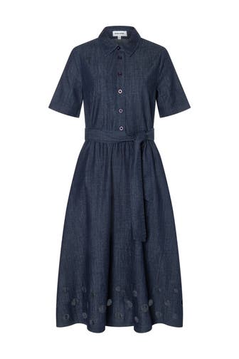 MORE & MORE Casual-Kleid dark denim