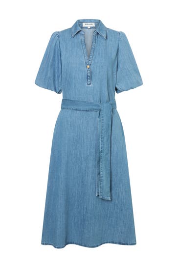 MORE & MORE Casual-Kleid middle blue denim