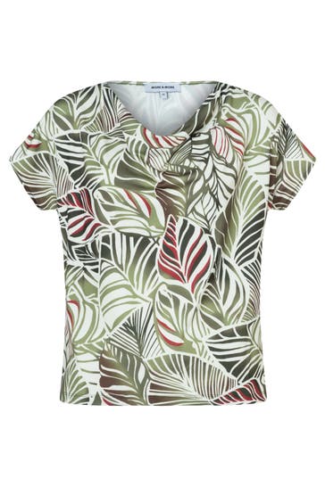 MORE & MORE T-Shirt leaves print