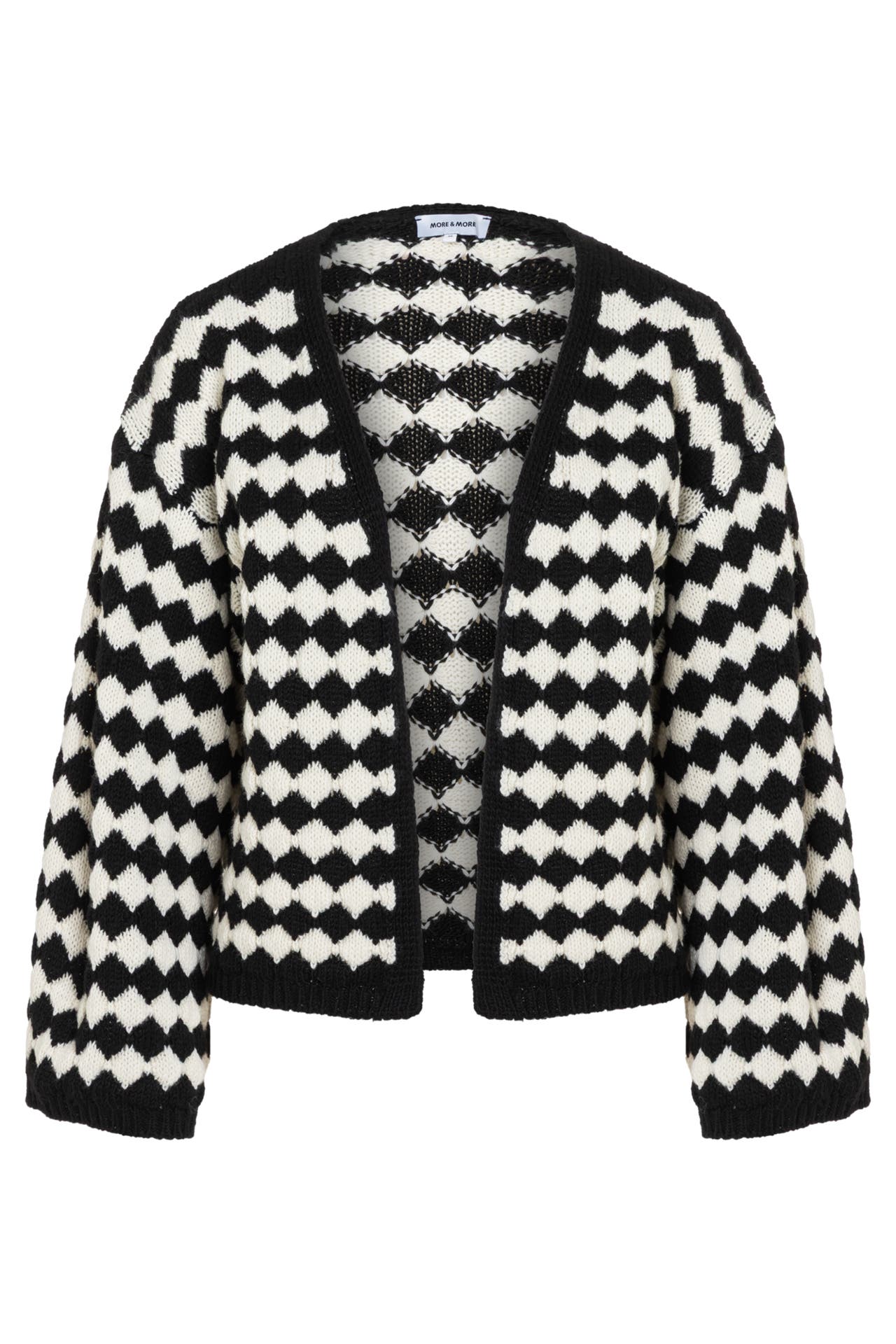 MORE & MORE Strickjacke black/offwhite, Bild 1