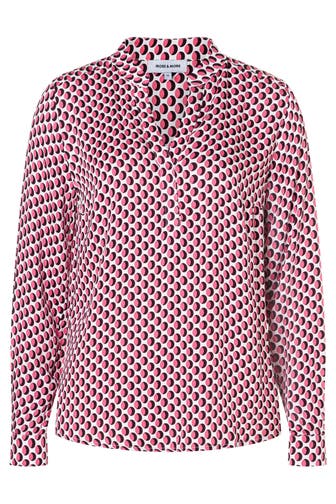 MORE & MORE Casual-Bluse threetone print berry rose