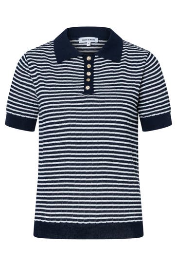 MORE & MORE Pullover dark blue/offwhite