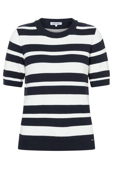 MORE & MORE Pullover marine/offwhite