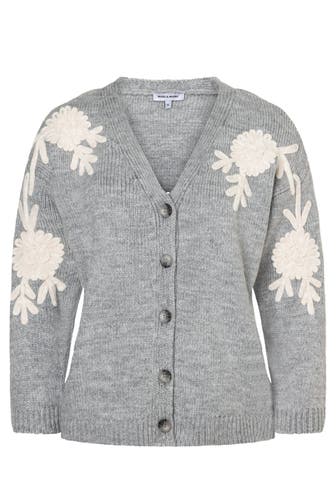 MORE & MORE Strickjacke silvergrey melange