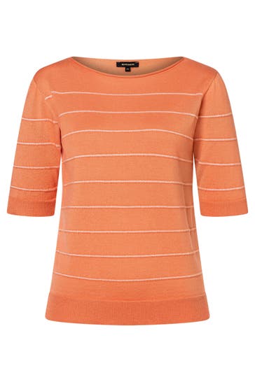 MORE & MORE Pullover knitted stripes smooth melon