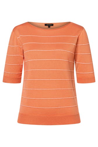 MORE & MORE Pullover knitted stripes smooth melon