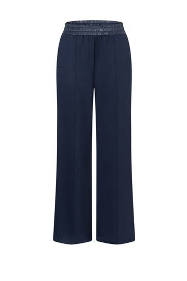 MORE & MORE Stoffhose marine Straight