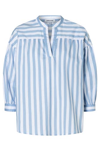 MORE & MORE Casual-Bluse soft blue/white