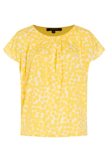 MORE & MORE T-Shirt art dots print yellow
