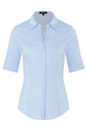 MORE & MORE Casual-Bluse hellblau