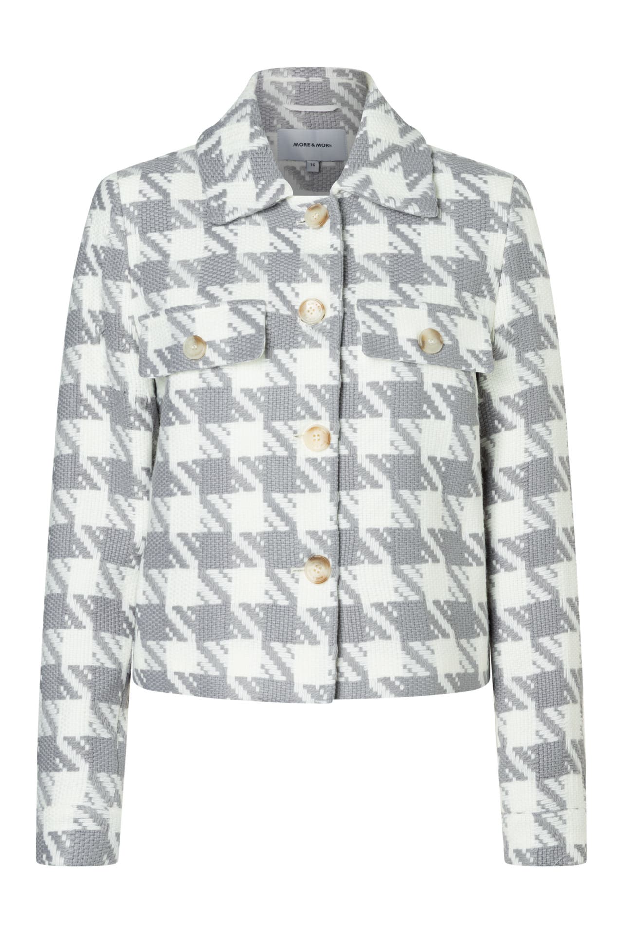 MORE & MORE Übergangsjacke houndstooth grey, Bild 1