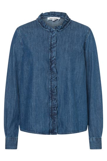 MORE & MORE Casual-Bluse denim