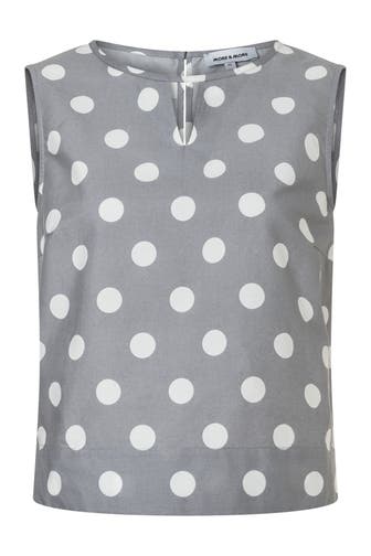 MORE & MORE Casual-Bluse grey/white
