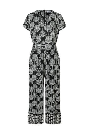 MORE & MORE Jumpsuit palm print Culotte
