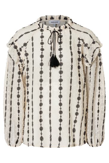 MORE & MORE Casual-Bluse offwhite/black