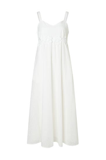 MORE & MORE Casual-Kleid Lochspitze off white