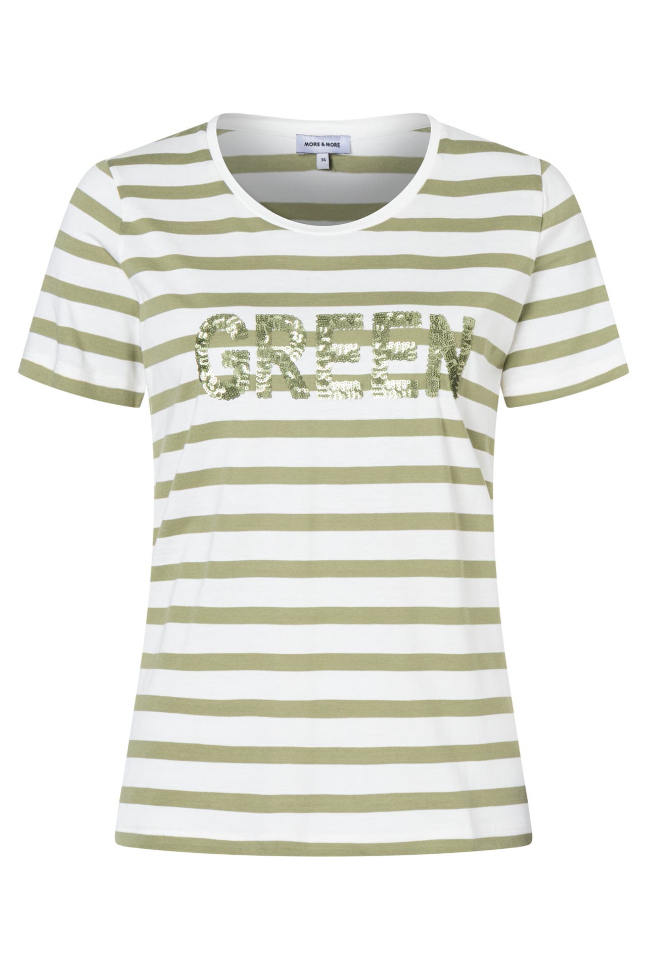 MORE & MORE T-Shirt offwhite/green, Bild 1