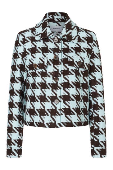 MORE & MORE Übergangsjacke houndstooth blue haze