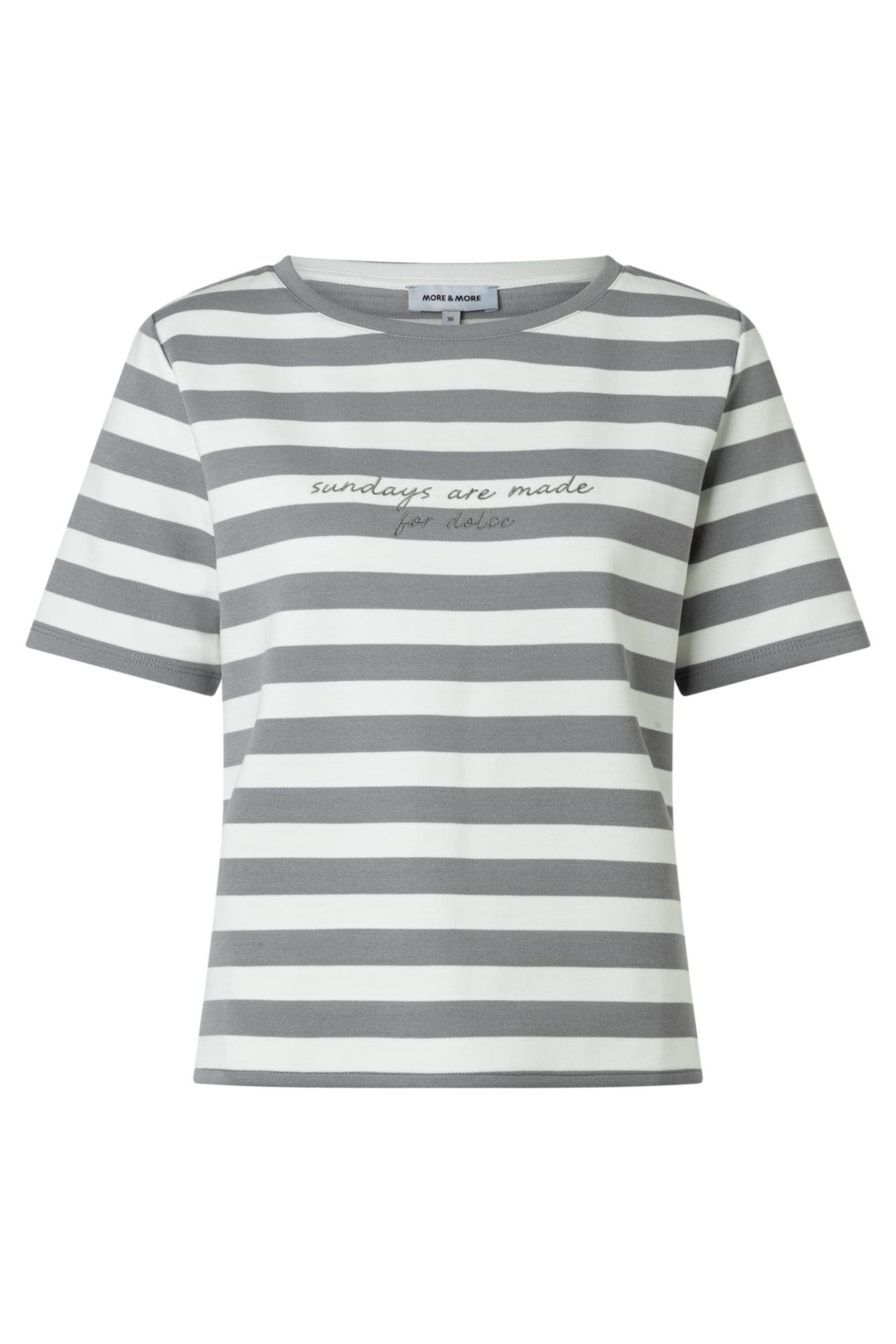 MORE & MORE T-Shirt grey/offwhite, Bild 1