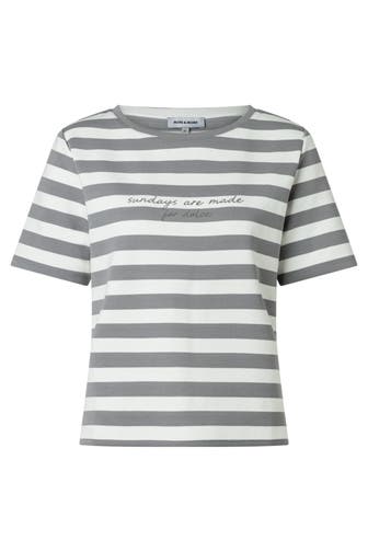 MORE & MORE T-Shirt grey/offwhite
