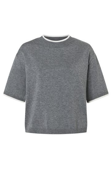 MORE & MORE Pullover warm grey melange